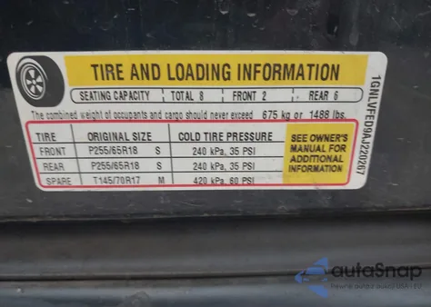 2010 Chevrolet Traverse Lt z USA, uszkodzony, nr VIN 1GNLVFED9AJ220267